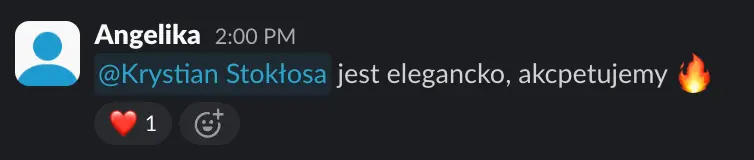 Wiadomość po współpracy — case 1